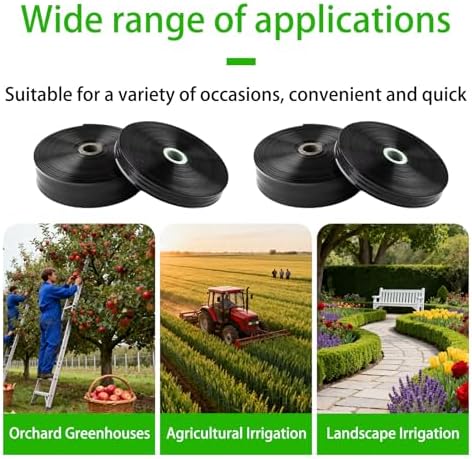 Garden Watering Hose Drip Irrigation System Flat Soaker Hose with Adjustable Water Flow for Plants and Flowers 100m 1.5inches - Image 7