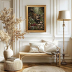 Gold Vintage Framed Still Life Wall Art, Moody Botanical Print - Image 6