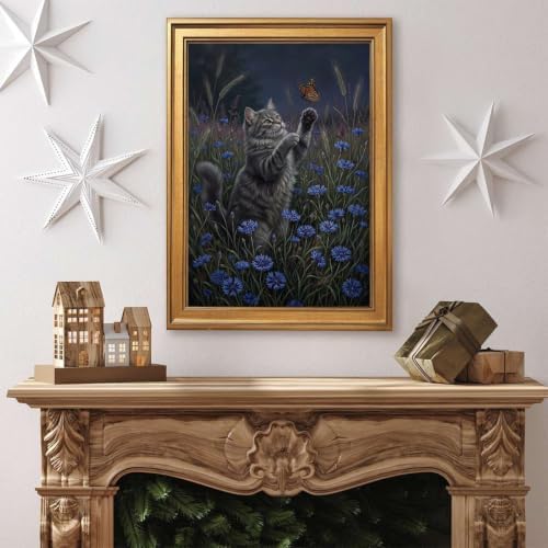 Wicker Basket with Leaves Gold Vintage Framed Wall Art Print - Image 4