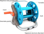 Garden Hose Reel,Wall/Floor Mounted Retractable Hose Reel for Garden, Lawn, Farm, Car Washes Outside Water Pipe Rack Winding Tool Hose Reels (Color : Blue, Size : Large) - Image 5