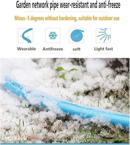 12x16mm 12 inch Garden Hose Flexible High Pressure Rubber Hose PVC Material Explosion-Proof Torsion-Resistant Blue Outdoor Yard Water Pipe - Image 4