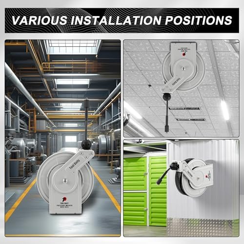 Tool Daily Retractable Pressure Washer Hose Reel 60 FT x 1/4”, 3600 PSI - Image 3