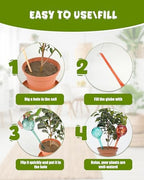 Iridescent Self Watering Globes, Glass Rainbow Plant Watering Globes, Self Watering Planter Insert, Automatic Plant Waterer Indoor (Large-6 Pcs Multi-Color) - Image 3