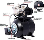 Shallow Well Pump 1.6 H P Water Pump with Pressure Tank 1000 GPH Irrigation Pump Stainless Steel Shallow Well Jet Pump 110V Water Pressure Booster Pump for Home (Black) - Image 6
