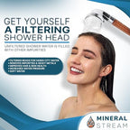 Filtered Shower Head with Handled by MineralStream, High Pressure Water Saving Showerhead with Filter Beads for Hard Water with Rainfall, Jet and Massage settings - Image 3