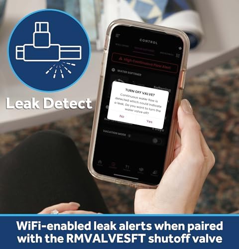 GE Smart Water Softener, 45,000 Grain, Reduce Hard Minerals to Whole House, Built-in WiFi with Water Flow Alerts, Soft Water for Shower, Appliances, and Plumbing, GXSH45W - Image 3