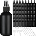 Yungyan 100 Pcs 4 oz Mini Glass Spray Bottles Empty Small Essential Oil Bottles Fine Mist with 3 Funnel 5 Dropper Cleaning Brush for Hair Travel Plants Perfumes(Black) by Yungyan
