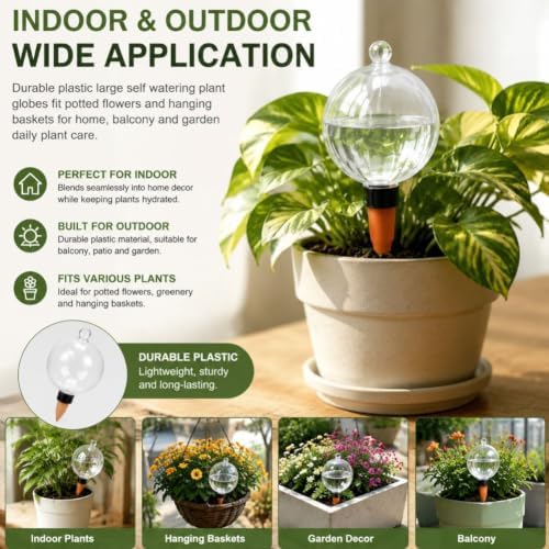 Self Plant Watering Globes, Automatic Waterer with Terracotta Spikes，4PCS S - Image 7