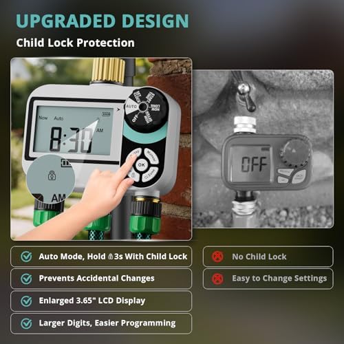 QUOBAS Brass Sprinkler Timer for Garden Hose, Programmable Water Timer - Image 3