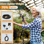 75FT Garden Hose w/10 Function Spray Nozzle, 2026 Ultra Lightweight Water Hoses, 3/4" Brass Connectors- Durable, Lightweight & Flexible Water Pipe for Outdoor & Gardening(Black Rose gold) - Image 2