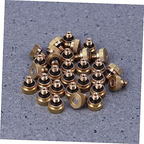 SUPVOX 60 Pcs Brass Misting Nozzle Sprayer Misting System Nozzles Mister Hose Misting Nozzles Hose Nozzle Shine Valve Mister Nozzle Windscreen Rivets Jet Nozzle Sewer Misting Sprinkler - Image 3