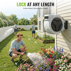 Etoolab Retractable Garden Hose Reel 100ft x 1/2 in with 10 Spray Nozzle - Image 3