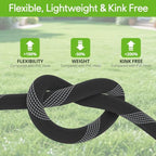 Flexible Garden Hose 100 ft, 2026 New No Kink Water Hose 100ft, 10 Function Nozzle, Solid Brass Fittings, Reinforced Outer Fabric & Inner Core, Ultra Lightweight for Gardening, Cleaning, Car Washing - Image 3