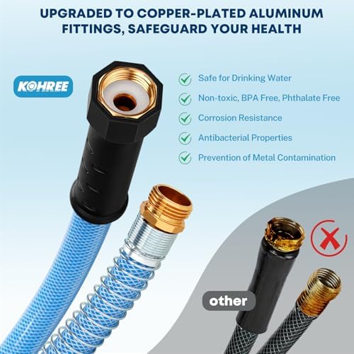 Kohree RV Water Hose 35FT, 5/8" Drinking Water Hose with Storage Bag - Image 3
