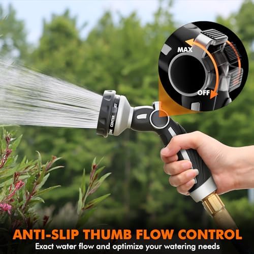 RESTMO Hose Nozzle Heavy Duty, Metal Water Hose Sprayer for Garden - Image 3