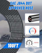 3/8" Air Line Tubing Kit, 100FT SAE J844 PA Nylon Air Hose Tubing - Image 4