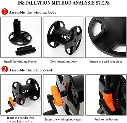 Garden Hose Reel Portable Water Pipe Storage Organizer Winding Tools for Car Washing Watering Water Hose Holder - Image 3