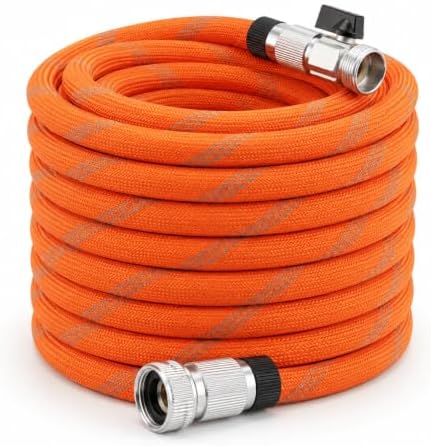 100 FT Garden Hose, Upgraded Lightweight Non-Expanding Water Hose, Flexible Kink-Resistant Design for All-Weather Use, Yard, RV and Car Washing, Orange by Unknown