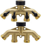 Twinkle Star Hose Splitter 4 Way | 90 Degree Garden Hose Elbow with Shut Off Valve, 2 Pack - Image 7