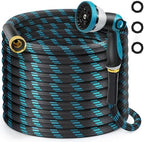 Gardentime 75FT Non-Expandable Garden Hose, Heavy Duty Flexible Water Hose with Leakproof 3/4" Fittings 10 Modes Spray Nozzle, Kink-Free, Lightweight & Durable for Yard, Lawn, Garden & Outdoor Use by Unknown