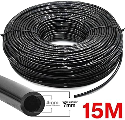 4/7mm Garden Watering Hose, PVC Micro Irrigation Pipe Drip Irrigation Tubing Sprinkler for Lawn Balcony Greenhouse (Color : 15M (49.5ft), Size : 1/4'') - Image 2