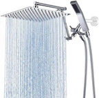 G-Promise All Metal 10 Inches Rainfall Shower Head with Handheld Combo by G-Promise
