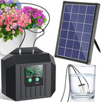 NFESOLAR 4W Solar Powered Automatic Drip Irrigation Kit with LCD Timer, Customizable Watering Duration 1–30min & Interval 3h–7d, Solar Irrigation System for 15 Potted Plants, Garden, Patio, Vacation by NFESOLAR