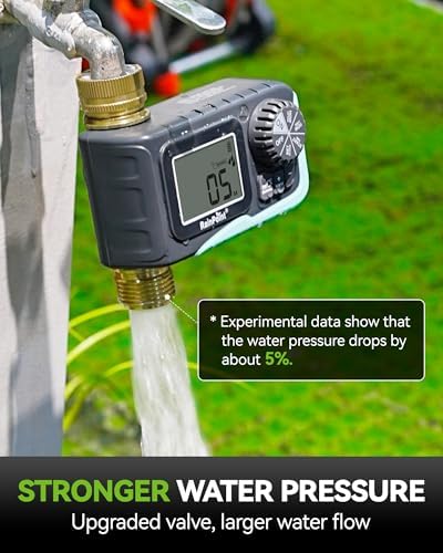 RAINPOINT Sprinkler Timer, 100% Metal Pipe Water Timer for Garden Hose, Programmable Hose Controller for Watering, Sprinkler Controller with Manual Watering/Rain Delay for Outdoor Lawn & Garden (2PCS) - Image 5