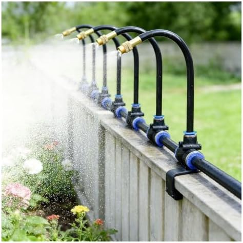 Automatic Plant Watering System, Garden Drip Irrigation Kit with Flexible Tubing and Mist Sprinkler Nozzles, for Outdoor Plants, Vegetables and Flowers by Unknown