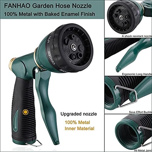 FANHAO Garden Hose Nozzle Sprayer Heavy Duty, 100% Metal - Image 3