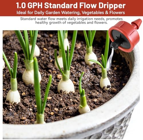300pcs 1 GPH Pressure Compensating Drippers for Drip Irrigation - Image 6