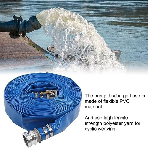 Lay Flat Hose PVC 51Mm 6Bar Durable High Pressure Pump Drain Hose for Pool Drain 30M - Image 4