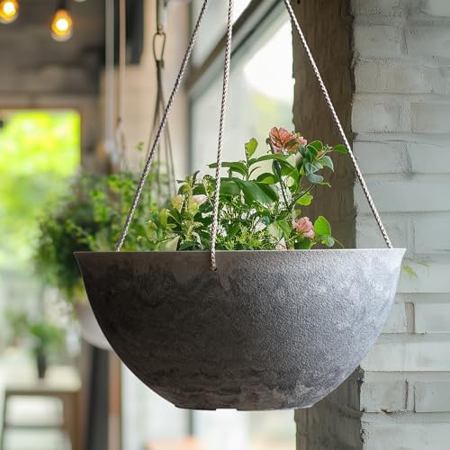 LA JOLIE MUSE Hanging Planter Baskets for Outdoor Plants, Set of 2, 13 Inch - Image 3