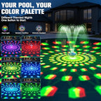 Upgraded Floating Pool Fountain with Light,Large Rechargeable Pool Fountain - Image 2