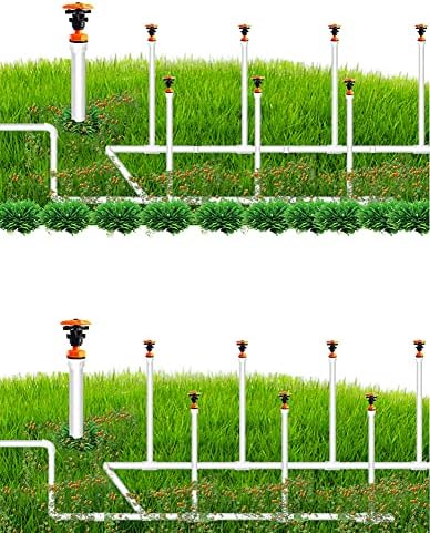 1/2" Male Thread Garden Watering 360° Rotating Lawn Flower Field Orchard Irrigation Nozzle Oscillating Rotary Sprinkler - Image 2