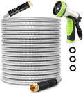 Flexible Metal Garden Hose 50ft Heavy Duty Water Hose by Macuvan