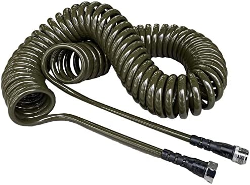 Water Right Polyurethane Coil Hose, 25 Ft, Non-toxic, 3/8” ID, Olive by WATERRIGHT