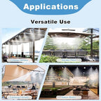 ERRULAN Commercial Misting Water Cooling System, Adjustable Water Flow Spray Kit for Restaurant, Bar, Café & Outdoor Seating, Heat Relief Cooling System - Image 4