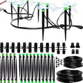 Drip Irrigation System, Adjustable Premium Irrigation System for Garden, Elevated Beds, Complete Drip Irrigation Kit with Dropper, 5/16" and 1/4" Irrigation Tubing and Back-Spilling Accessories by Gobelief