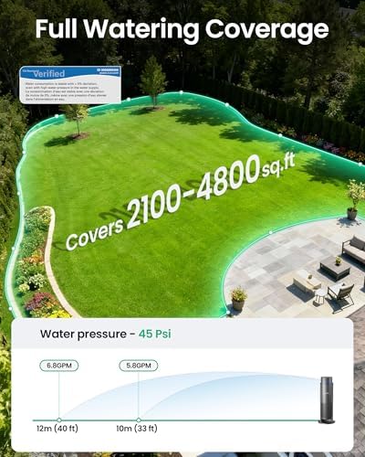 Aiper IrriSense 2 Lawn Sprinkler, Smart Irrigation System, Multi-Zone Plant-Specific Watering, Smart Scheduling, Weather-Adaptive Irrigation with Rain Sensor, for Lawns up to 4,800 sq.ft.-Blue - Image 6