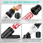 Aurelema 2 Pack Drip Irrigation System Kit, 25 PSI, Regulator and Filter - Image 7