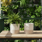 Nihow Ceramic Self Watering Plant Pot for Indoor Plants, 4.5 Inch,Set of 2 - Image 5