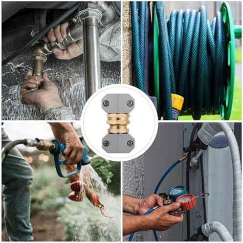 Garden Hose Repair Kit Easy to Use 3 Sets with Aluminium Alloy Connectors and Weatherproof Hose Service Connector for Outdoor Watering and Garden Supply - Image 4