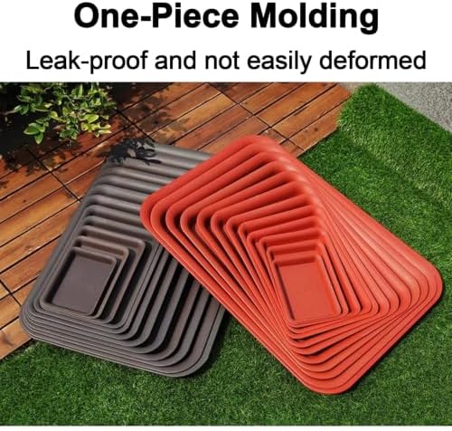 Durable Rectangular Resin Potted Plant Trays, Planter Water Tray - Image 6