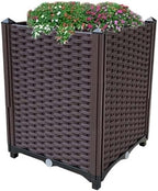 YSUEFIJO Planter Box Outdoor Large, Raised Garden Bed for Vegetables Outdoor, Elevated Planter Box, Great for Outdoor Patio, Deck, Balcony by WELCOMETOYSUEFIJO