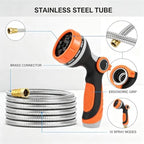 Metal Garden Hose 100 Ft, Stainless Steel Water Hose 100Ft - Image 3