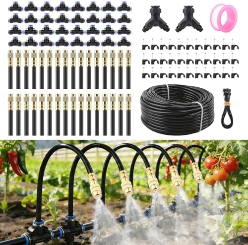 200FT Automatic Drip Irrigation Kits Garden Watering System 40 Nozzles by AILOOCEDI