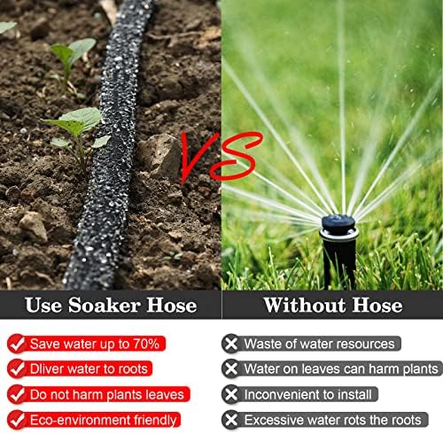 5/8 Inch 50 FT Soaker Hose for Garden, Lawn Irrigation - Image 4
