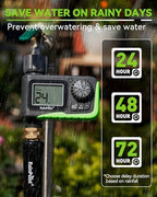 RAINPOINT Sprinkler Timer, Water Timer for Garden Hose, Garden Hose Timers for Watering, Irrigation with Manual Watering/Rain Delay for Outdoor Lawn & Yard - Image 4