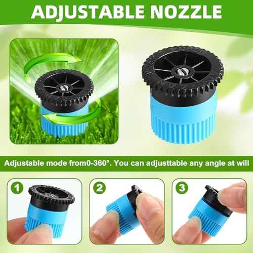 Honoson 60 Pcs Sprinkler Heads Replacement, 4/6/8/10/12/15/17 Van, Colorful - Image 4